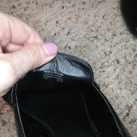 Michael Kors Lena Black Almond Toed Foldable Heel, Slip-On Loafers - Picture 8 of 9